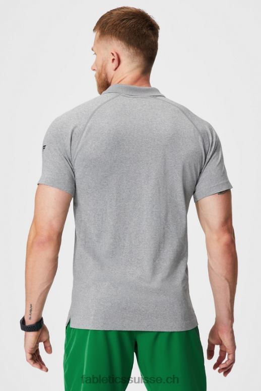 Hommes la journée d\'entraînement polo 168 B0B6R3413 htr gris moyen Fabletics