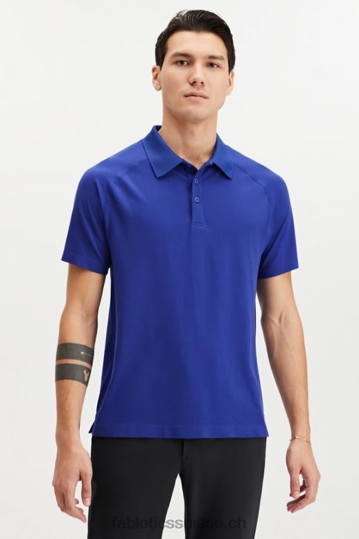 Hommes la journée d'entraînement polo 169 B0B6R3415 bleu carbone Fabletics