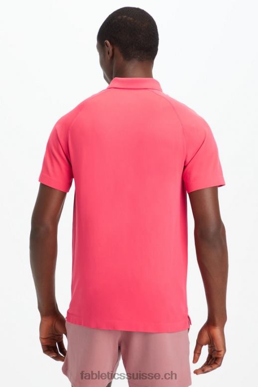 Hommes la journée d\'entraînement polo 169 B0B6R3416 rouge magenta Fabletics