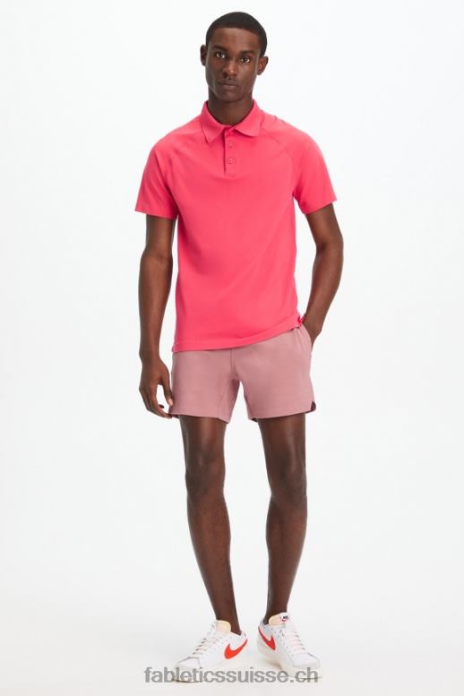 Hommes la journée d\'entraînement polo 169 B0B6R3416 rouge magenta Fabletics