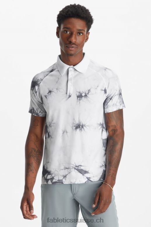 Hommes la journée d'entraînement polo 174 B0B6R3457 teinture blanche classique Fabletics