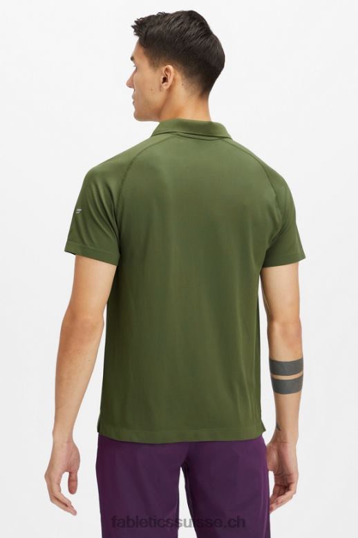 Hommes la journée d\'entrainement polo 170 B0B6R3420 mousse noire Fabletics