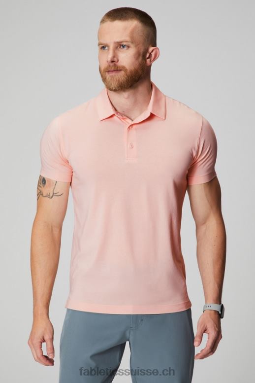 Hommes le polo 24-7 171 B0B6R3425 crème au beurre rose Fabletics