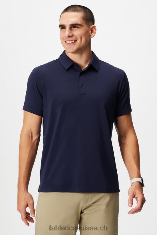 Hommes le polo 24-7 171 B0B6R3428 bleu marine profond Fabletics