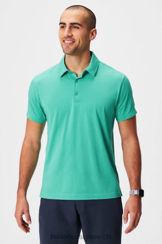 Hommes le polo 24-7 172 B0B6R3430 vert miami Fabletics
