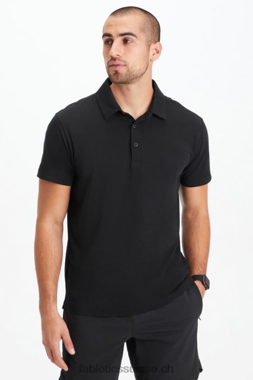 Hommes le polo 24-7 173 B0B6R3434 noir Fabletics
