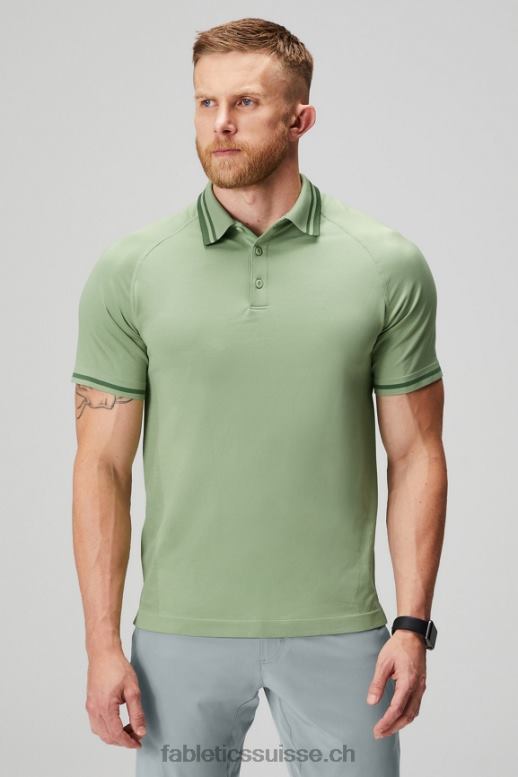Hommes le polo à pointe de la journée d'entraînement B0B6R3443 thym Fabletics