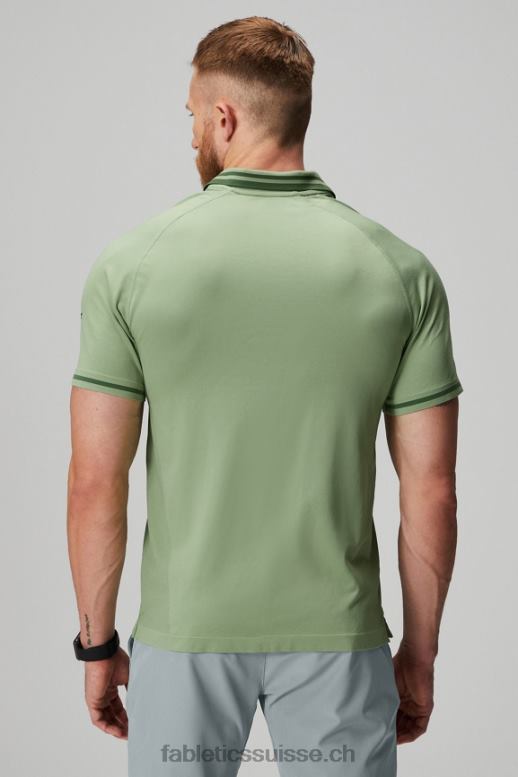 Hommes le polo à pointe de la journée d\'entraînement B0B6R3443 thym Fabletics