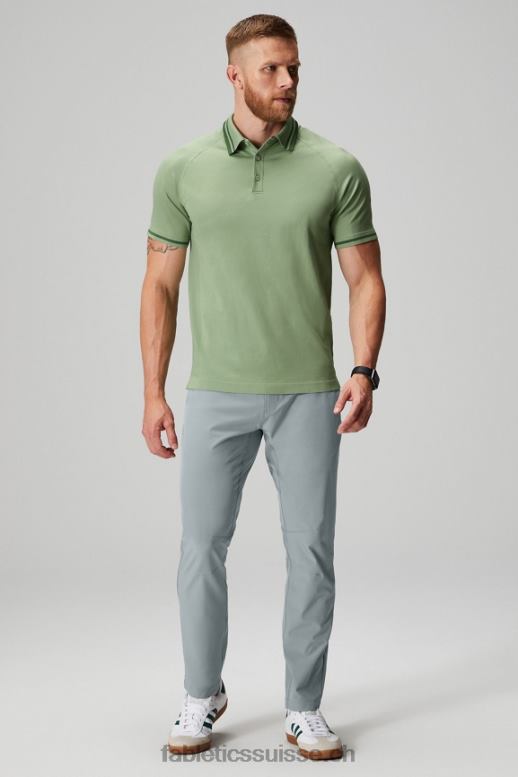 Hommes le polo à pointe de la journée d\'entraînement B0B6R3443 thym Fabletics