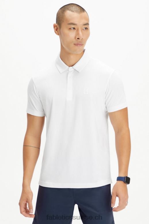 Hommes polo tennis universel 24-7 B0B6R3438 ut blanc Fabletics