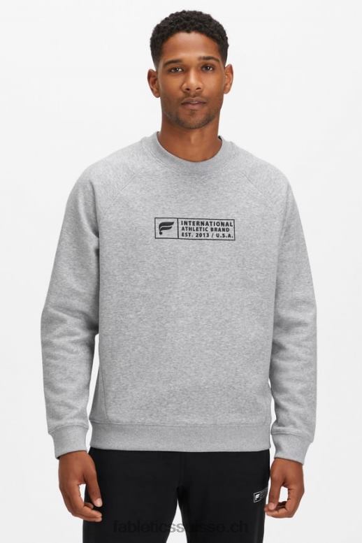 Hommes l'équipage incontournable B0B6R3700 étiquette athlétique gris chiné classique Fabletics