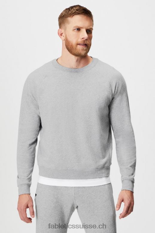 Hommes l'équipage léger incontournable B0B6R3670 gris chiné classique Fabletics