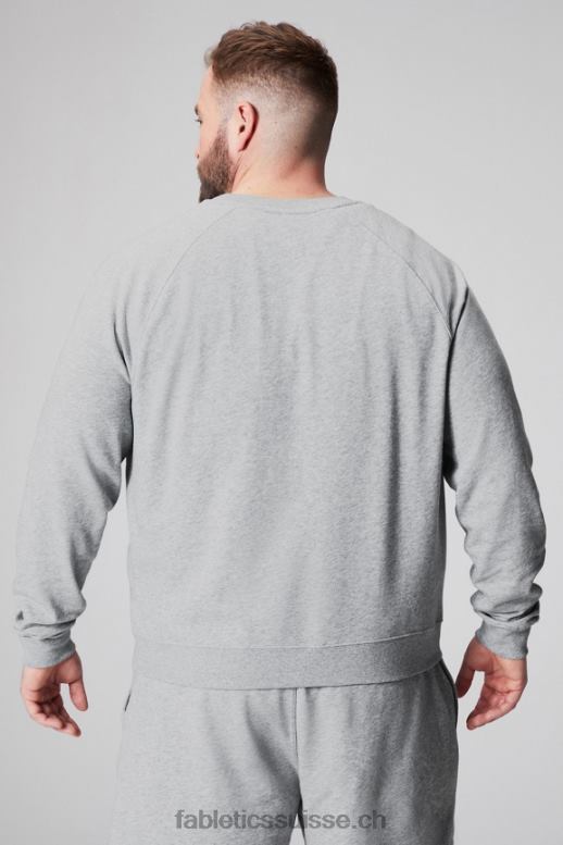 Hommes l\'équipage léger incontournable B0B6R3671 gris chiné classique Fabletics