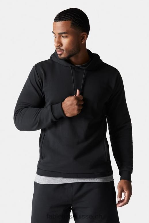 Hommes le sweat à capuche courtside B0B6R3730 noir Fabletics