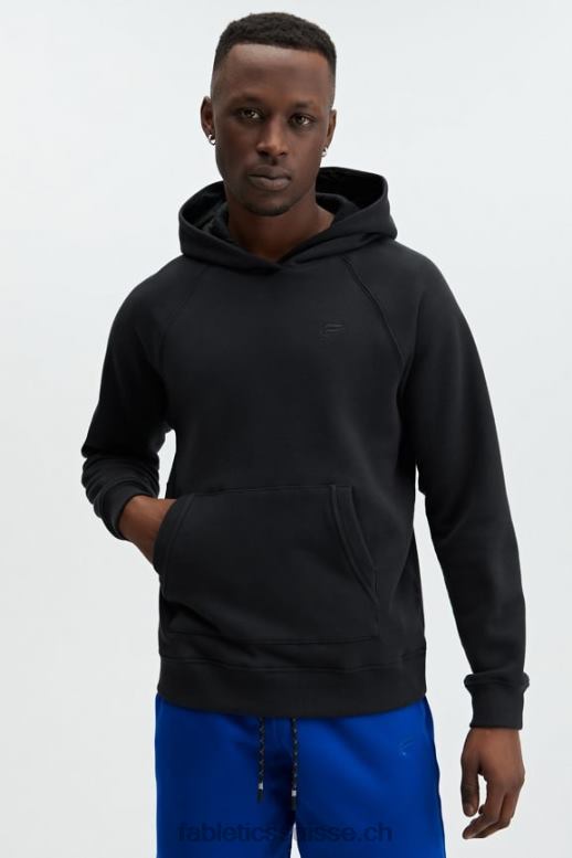 Hommes le sweat à capuche d'après-match B0B6R3722 noir Fabletics