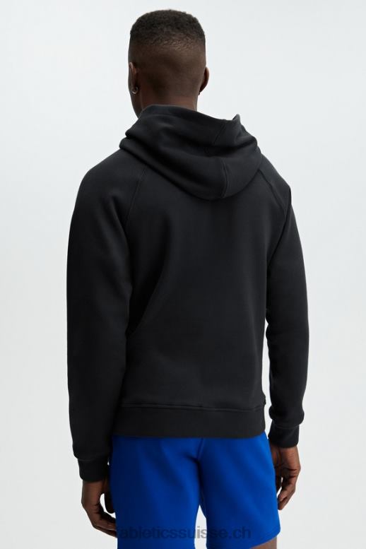 Hommes le sweat à capuche d\'après-match B0B6R3722 noir Fabletics