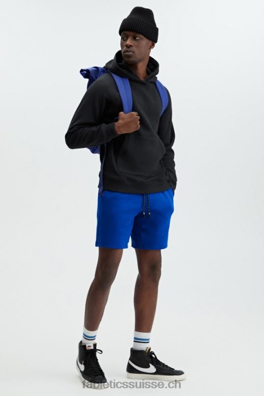 Hommes le sweat à capuche d\'après-match B0B6R3722 noir Fabletics
