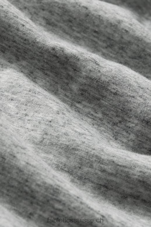Hommes le sweat à capuche d\'après-match B0B6R3723 gris chiné Fabletics