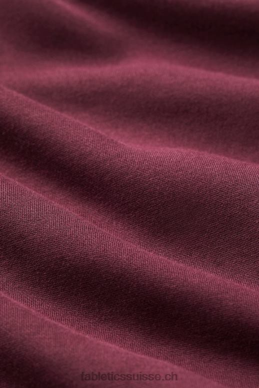 Hommes le sweat à capuche d\'après-match B0B6R3725 logo rapide brillant merlot Fabletics