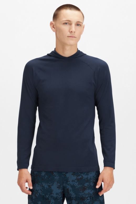 Hommes le sweat à capuche de la journée d'entraînement B0B6R3623 marine classique Fabletics