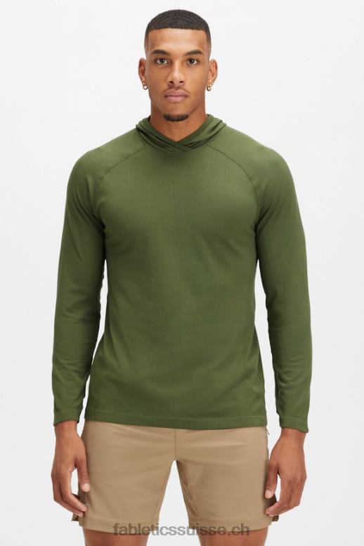 Hommes le sweat à capuche de la journée d'entraînement B0B6R3624 mousse noire Fabletics