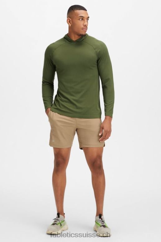 Hommes le sweat à capuche de la journée d\'entraînement B0B6R3624 mousse noire Fabletics
