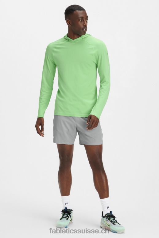 Hommes le sweat à capuche de la journée d\'entraînement B0B6R3626 wasabi Fabletics
