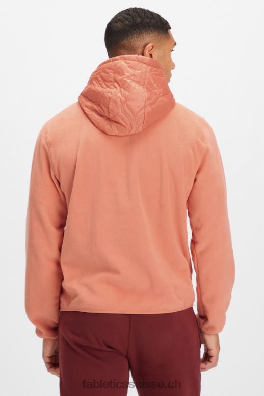 Hommes le sweat à capuche de la ville des pins B0B6R3710 argile de grès Fabletics