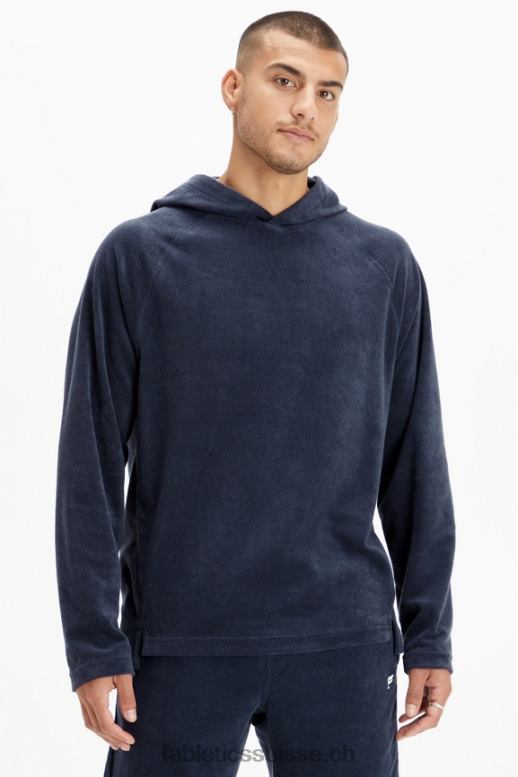 Hommes le sweat à capuche en éponge de l'île B0B6R3726 marine classique Fabletics