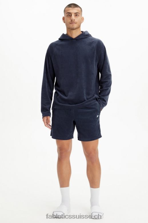 Hommes le sweat à capuche en éponge de l\'île B0B6R3726 marine classique Fabletics