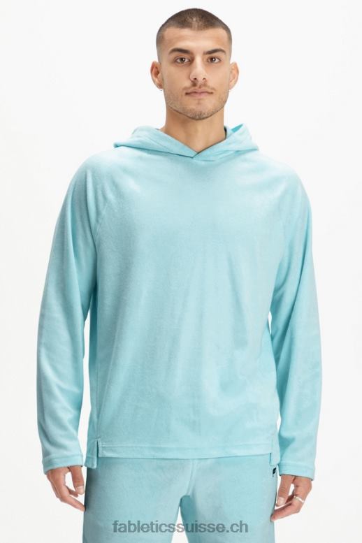 Hommes le sweat à capuche en éponge de l'île B0B6R3727 bleu nordique Fabletics