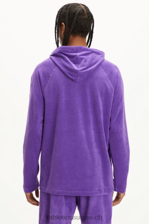 Hommes le sweat à capuche en éponge de l\'île B0B6R3728 prune royale Fabletics