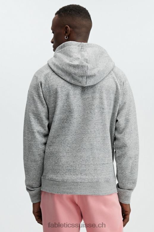 Hommes le sweat à capuche entièrement zippé B0B6R3709 htr gris moyen Fabletics