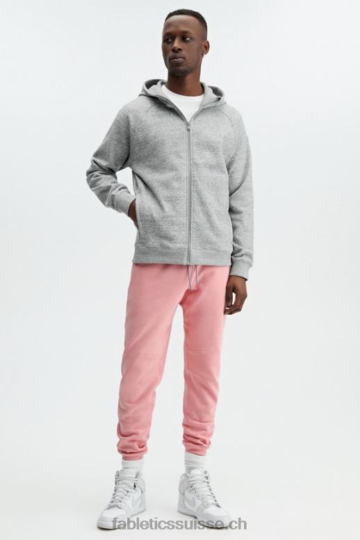 Hommes le sweat à capuche entièrement zippé B0B6R3709 htr gris moyen Fabletics