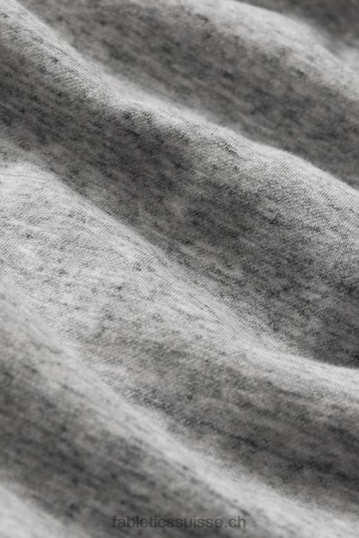 Hommes le sweat à capuche entièrement zippé d\'après-match B0B6R3720 gris chiné Fabletics