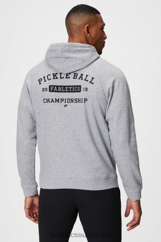 Hommes le sweat à capuche incontournable 190 B0B6R3676 champs pb gris chiné classique Fabletics
