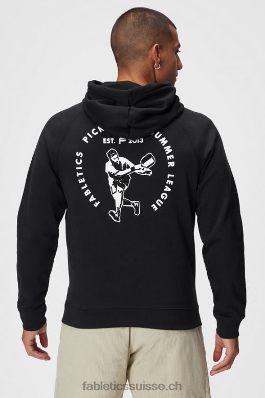 Hommes le sweat à capuche incontournable 191 B0B6R3677 cocarde pb noire Fabletics