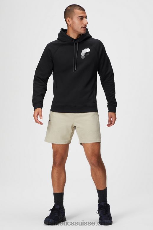 Hommes le sweat à capuche incontournable 191 B0B6R3677 cocarde pb noire Fabletics