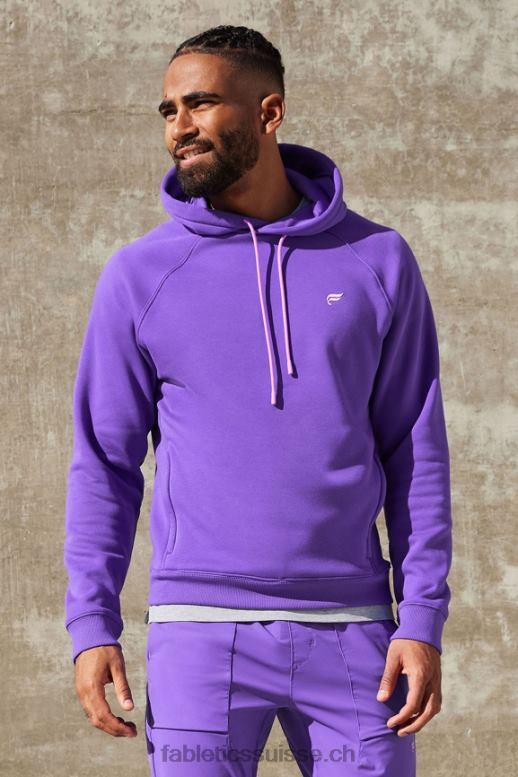 Hommes le sweat à capuche incontournable 192 B0B6R3682 suif violet Fabletics