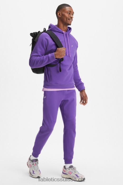 Hommes le sweat à capuche incontournable 192 B0B6R3682 suif violet Fabletics
