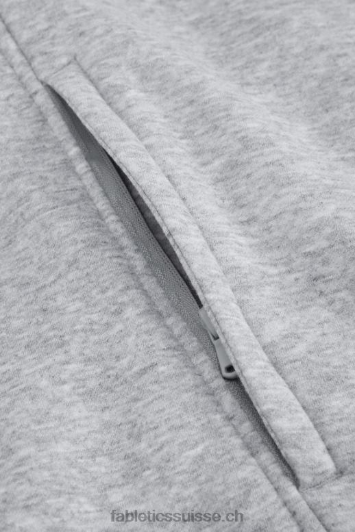 Hommes le sweat à capuche incontournable 192 B0B6R3685 gris chiné classique Fabletics