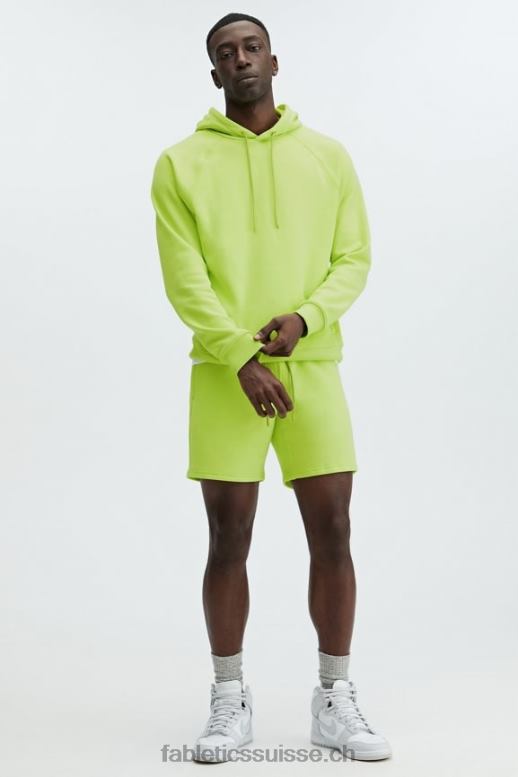 Hommes le sweat à capuche incontournable 193 B0B6R3691 citron vert vif Fabletics