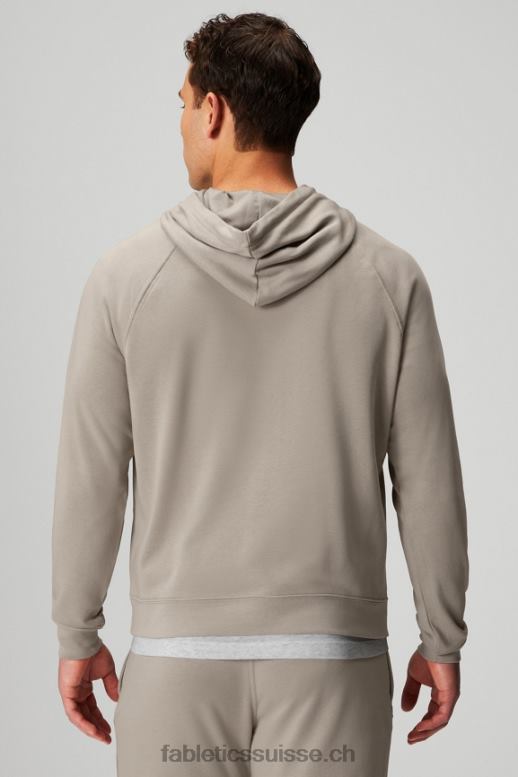 Hommes le sweat à capuche léger incontournable B0B6R3655 kaki brutaliste Fabletics