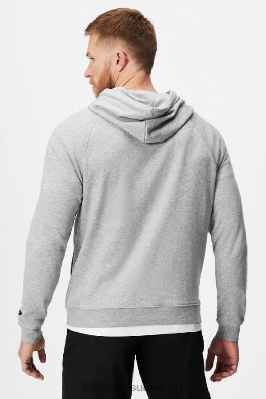 Hommes le sweat à capuche léger incontournable B0B6R3656 gris chiné classique Fabletics