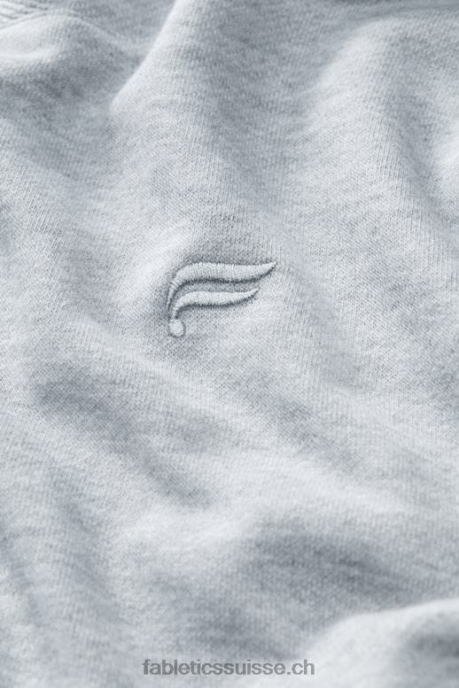 Hommes le sweat à capuche léger incontournable B0B6R3657 gris clair chiné Fabletics