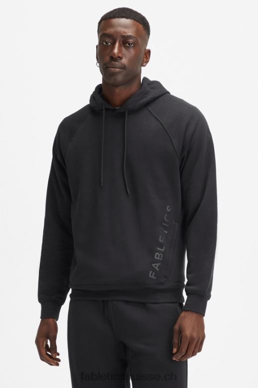 Hommes le sweat à capuche léger incontournable B0B6R3658 noir Fabletics