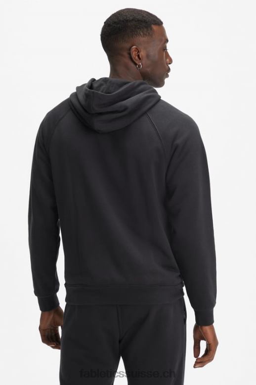 Hommes le sweat à capuche léger incontournable B0B6R3658 noir Fabletics