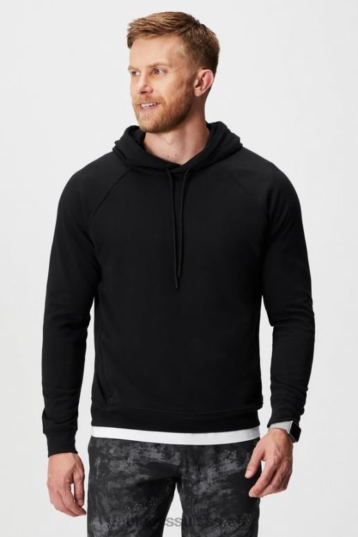 Hommes le sweat à capuche léger incontournable B0B6R3660 noir Fabletics