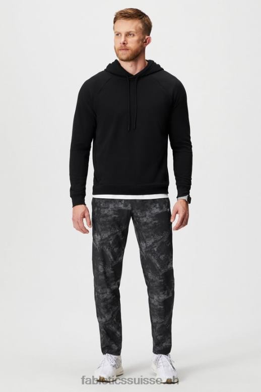 Hommes le sweat à capuche léger incontournable B0B6R3660 noir Fabletics