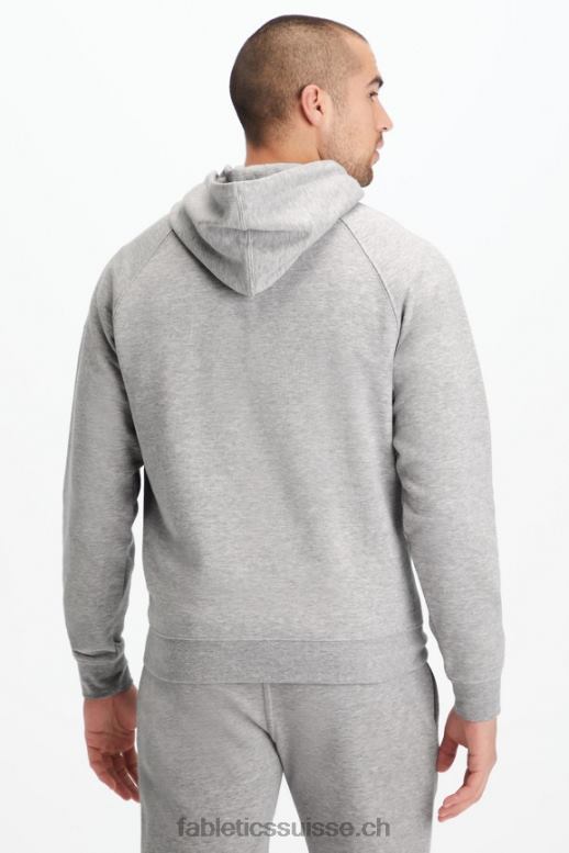 Hommes le sweat à capuche léger incontournable B0B6R3661 htr gris moyen Fabletics